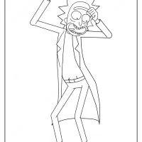 free printable rick sanchez coloring pages