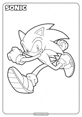 Free Printable Sonic the Hedgehog Coloring Page