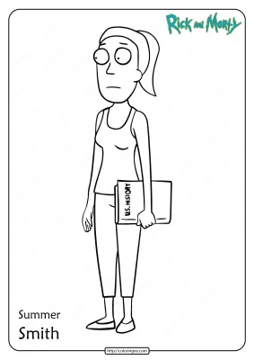 Free Printable Summer Smith Pdf Coloring Page