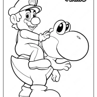 Free Printable Super Mario and Yoshi Coloring Page 38 free printable super mario and yoshi coloring page