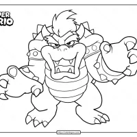 Free Printable Super Mario Bowser Coloring Page 40 free printable super mario bowser coloring page
