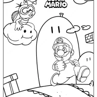 Free Printable Super Mario Game Coloring Page 29 free printable super mario game coloring page