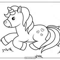 free printable unicorn laying on grass coloring page
