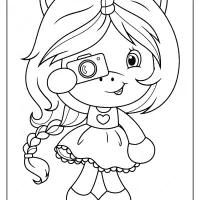 free printable unicorn photographer coloring page