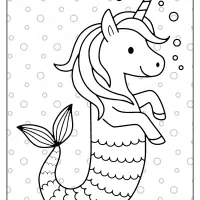 free printable unicorn seahorse pdf coloring page