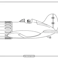 free printable war airplane pdf coloring page