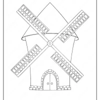 Free Printable Windmill Pdf Coloring Page 16 free printable windmill pdf coloring page