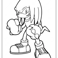 knuckles the echidna printable coloring pages