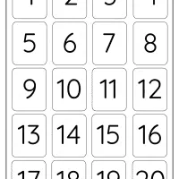 printable 1 to 20 rectangle border numbers worksheet 05