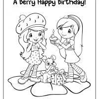 printable a berry happy birthday coloring page