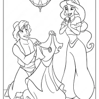 Printable Aladdin and Jasmine Pdf Coloring Page 18 printable aladdin and jasmine pdf coloring page