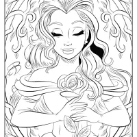 Printable Beauty and the Beast Belle Coloring Page 11 printable beauty and the beast belle coloring page