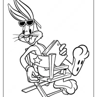 Printable Bugs Bunny Film Director Coloring Page 48 printable bugs bunny film director coloring page