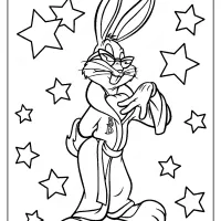 Printable Bugs Bunny in Sunglasses Coloring Page 44 printable bugs bunny in sunglasses coloring page