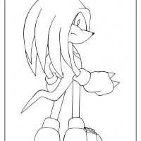 printable knuckles the echidna pdf coloring page