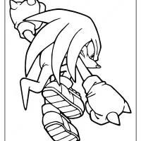 printable knuckles the echidna pdf coloring pages