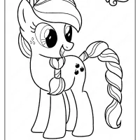 printable mlp applejack coloring page