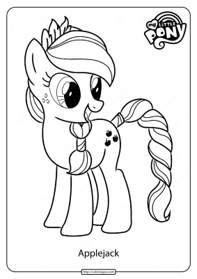 Printable MLP Applejack Coloring Pages
