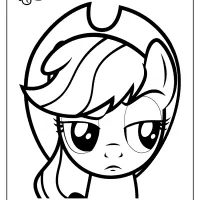 printable my little pony applejack head coloring pages