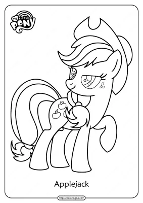 Printable My Little Pony Applejack Pdf Coloring Pages