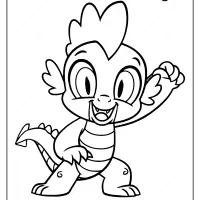 printable my little pony spike pdf coloring page