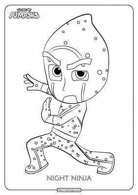 Printable PJ Masks Night Ninja Pdf Coloring Pages
