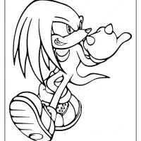 printable sonic knuckles the echidna coloring pages