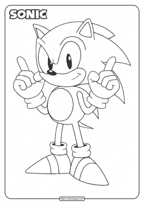 Printable Sonic Pdf Coloring Page