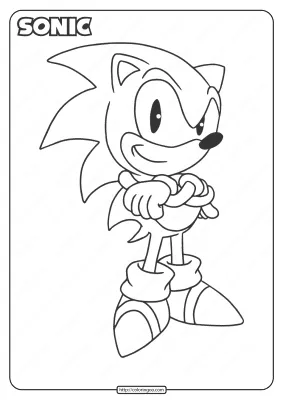 Printable Sonic the Hedgehog Pdf Coloring Page