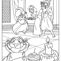 Printable Sultan Aladdin and Jasmine Pdf Coloring Page 16 printable sultan aladdin and jasmine pdf coloring page