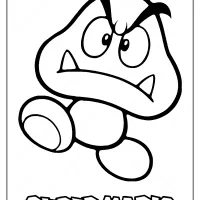 Printable Super Mario Goomba Pdf Coloring Page 32 printable super mario goomba pdf coloring page