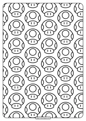 Printable Super Mario Mushroom Pdf Pattern