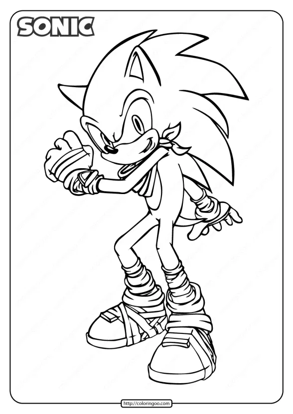 sonic printable pdf coloring pages