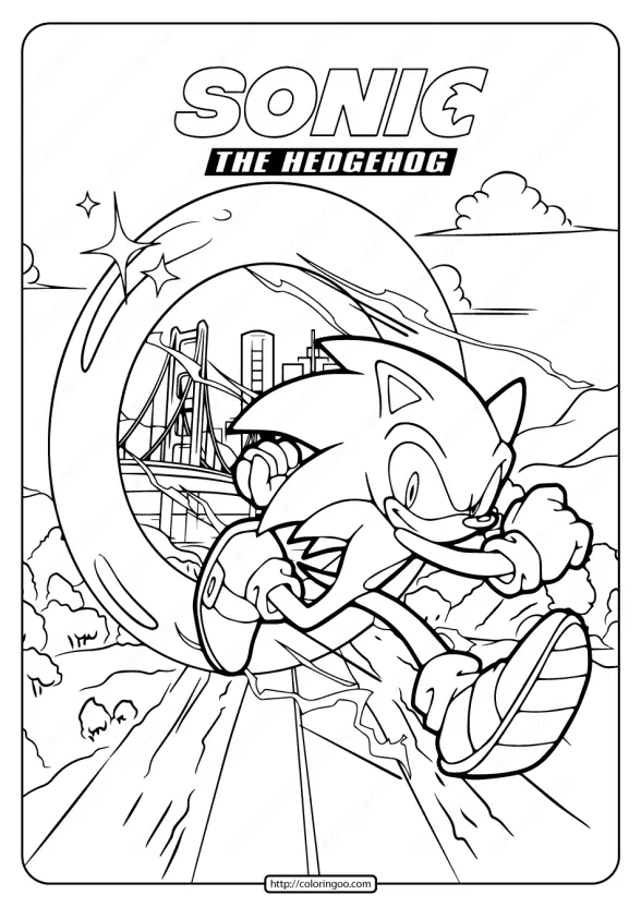 Sonic the Hedgehog Printable Pdf Coloring Pages 1 sonic the hedgehog printable pdf coloring pages