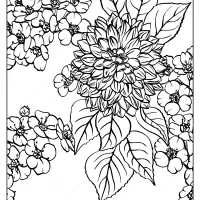 Free Printable Flower Pattern Coloring Page 09