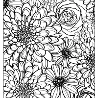 Free Printable Flower Pattern Coloring Page 11