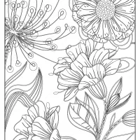 Free Printable Flower Pattern Coloring Page 17