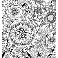 Free Printable Flower Pattern Coloring Page 18