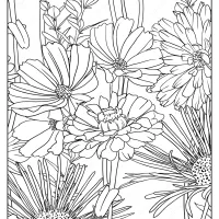 Free Printable Flower Pattern Coloring Page 20