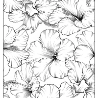 Free Printable Flower Pattern Coloring Page 21