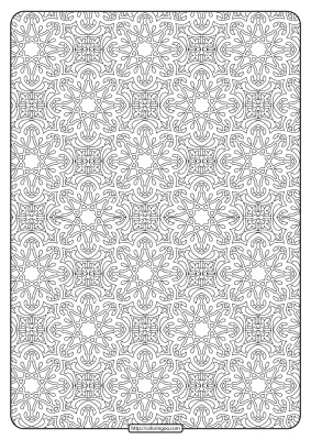 Free Printable Mandala Pattern Coloring Page 37