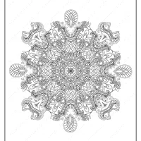 Free Printable Mandala Pattern Coloring Page 38