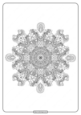 Free Printable Mandala Pattern Coloring Page 38