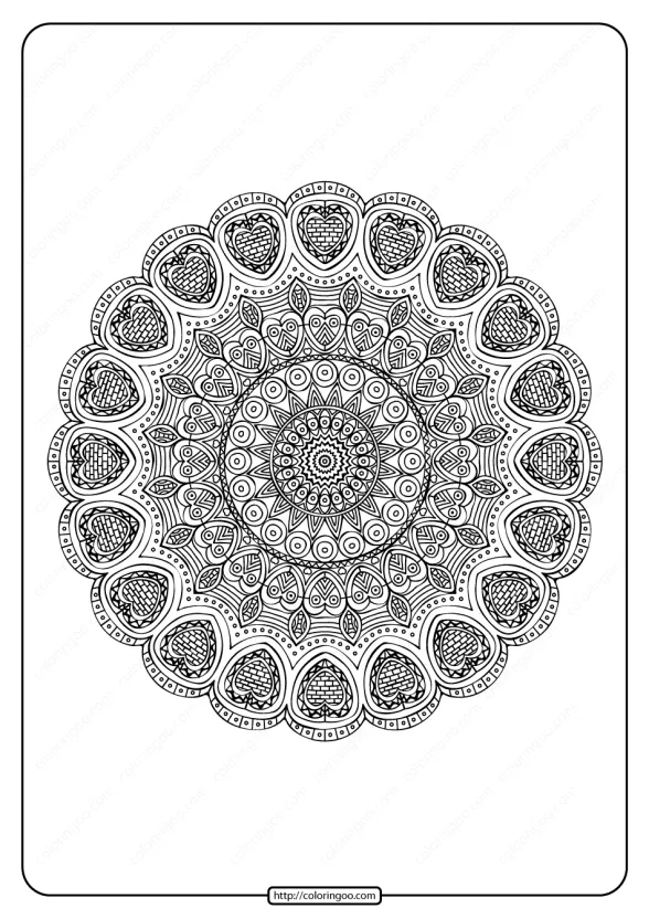 Free Printable Mandala Pattern Coloring Page 39 1 Free Printable Mandala Pattern Coloring Page 39