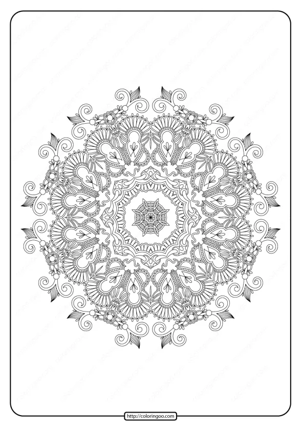 Free Printable Mandala Pattern Coloring Page 40 1 Free Printable Mandala Pattern Coloring Page 40