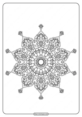 Free Printable Mandala Pattern Coloring Page 41