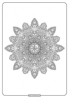Free Printable Mandala Pattern Coloring Page 42