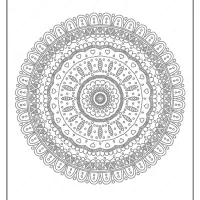 Free Printable Mandala Pattern Coloring Page 43
