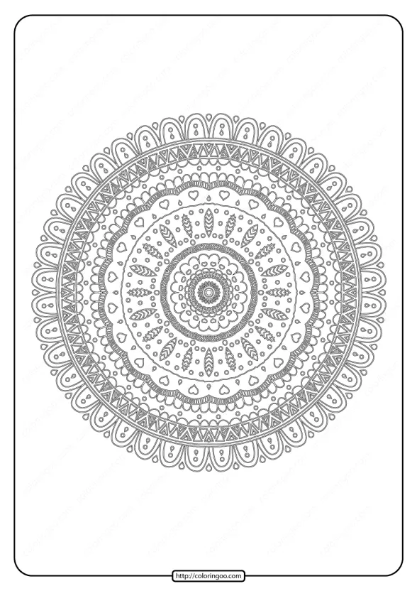 Free Printable Mandala Pattern Coloring Page 43 1 Free Printable Mandala Pattern Coloring Page 43