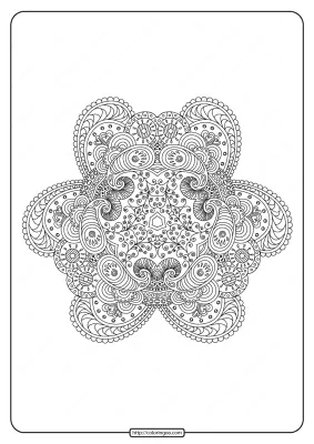 Free Printable Mandala Pattern Coloring Page 45